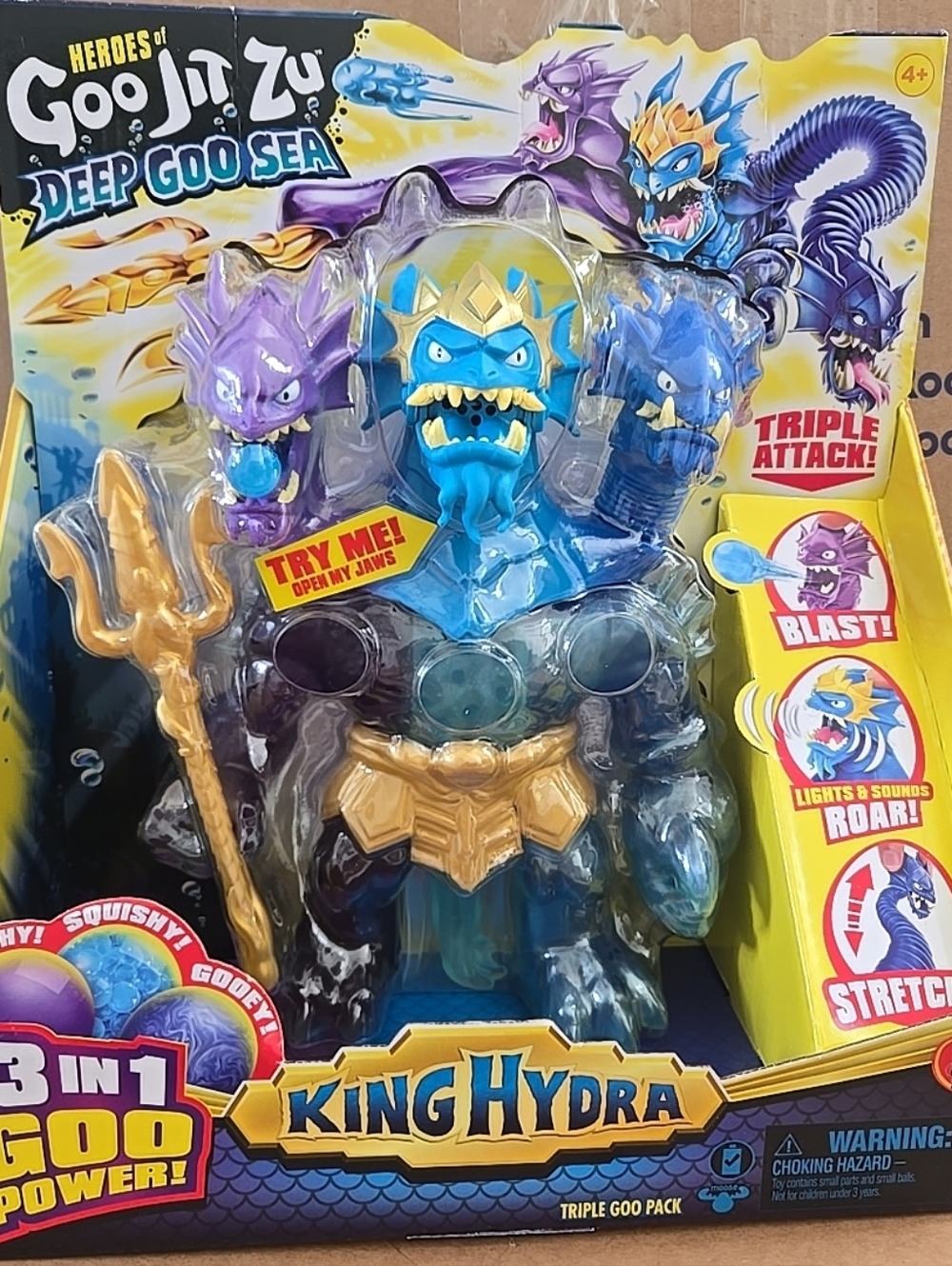 Heroes of Goo Jit Zu Deep Goo Sea KING HYDRA Brand New Rare VHTF Lights & Sounds